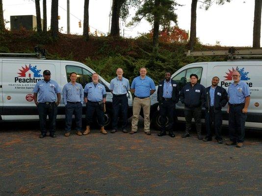 Peachtree Service Experts team photo, November 2019