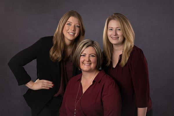 Drs. Josephine Ausdemore, Kristy Bhend, Lisa Bingham