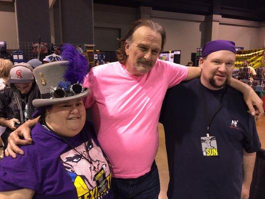 This is where my hubby and I met Jake "the Snake" Roberts.  Jake is a very nice man and much taller than I had realized.