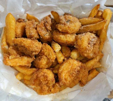 Fried shrimp & fries