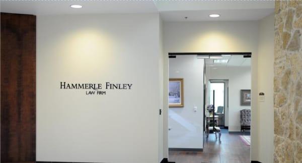 Entrance to Hammerle Finley Law Firm