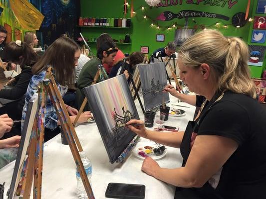 French Bicycle painting class!