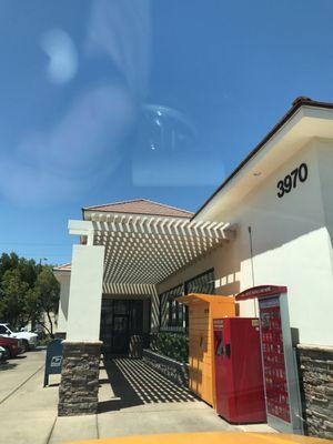 Redbox, Amazon locker, and USPS collection box