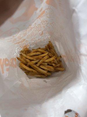 Fries in the bag! Without box or proper fries bag