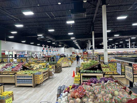 Interior store looking from the produce area.