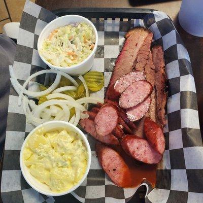 Brisket and sausage! So good!