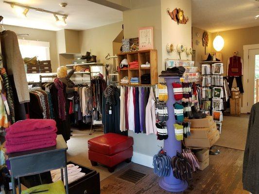 Eclectic mix of clothes, accessories, home items