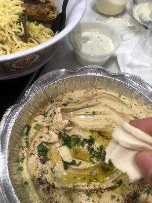 There side order Hummus is waaay better than the one they give you with your platter.