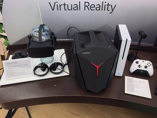 Lenovo idea centre cube with oculus rift virtual reality gear