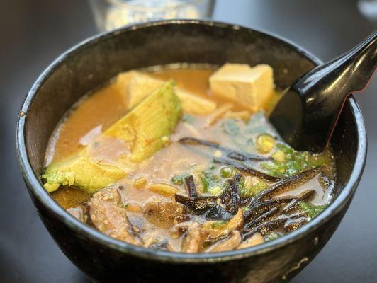 KINOKO VEGETARIAN RAMEN with avocado and tofu