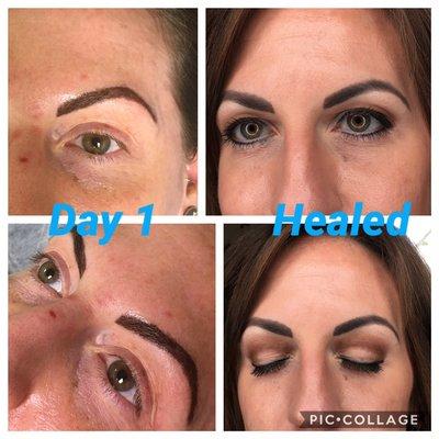 No filter. Microblading, shading and thin eyeliner,