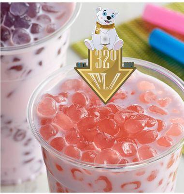 Strawberry Boba Milk Tea