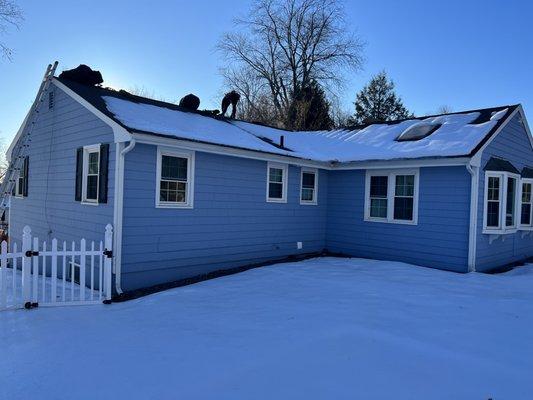 How it looks before the asphalt roof replacement.