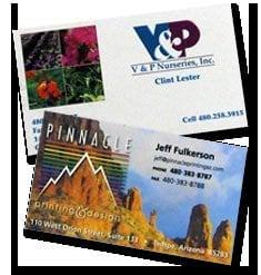 Examples of some business cards we have done