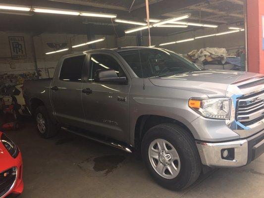 2016 Tundra major body work completed on the passenger side doors.