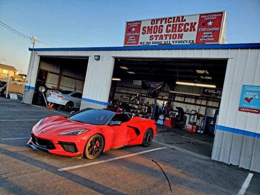 2022 C8 in for Smog Check and Vin Verification