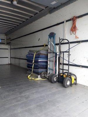 Prepped and ready for a move.