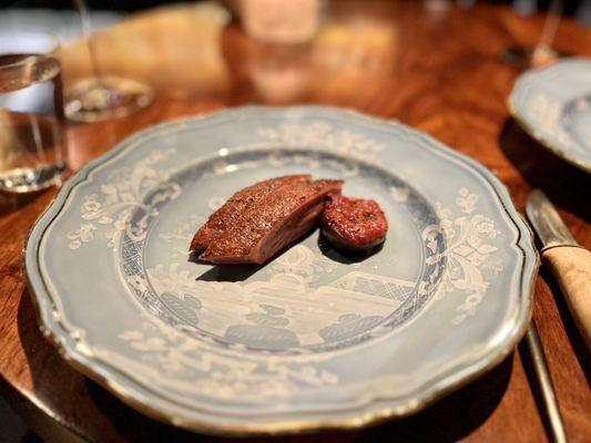 Duck breast with fig