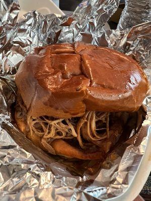 Pulled pork sandwich