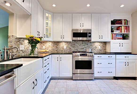 Cabinets done in White Shaker