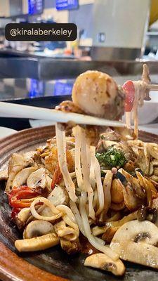 Sharing the Seafood Yaki-Udon...