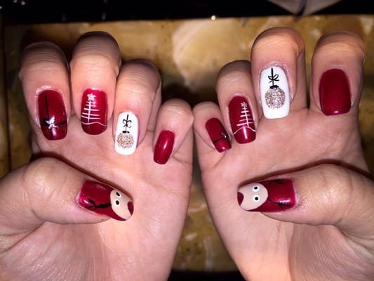 Got my Christmas nails done here! Ask for Steph!