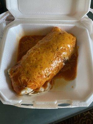 Jumbo deluxe chicken burrito