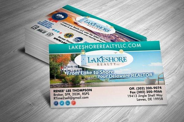 Lakeview Realty / Lakeshore Realty Business Cards by Splash Designworks - www.splashdw.com - Design, websites, marketing, social media