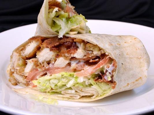 Chicken Wrap - Fried chicken, bacon, ranch, lettuce & tomato