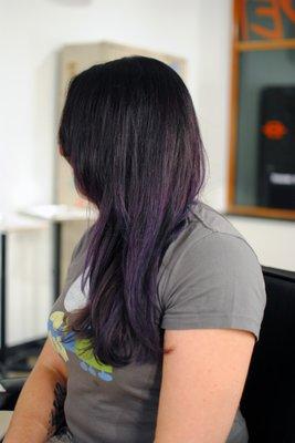 Dark purple melt