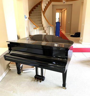 Your grand piano is safe and secure in our storage warehouse in Lake Forest,CA.