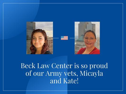 Our Army vets, Micayla and Kate.