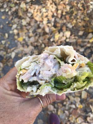 Delicious turkey wrap