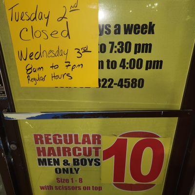 Of course I show up on a day they are closed.