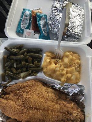 Catfish (1 piece) dinner $10