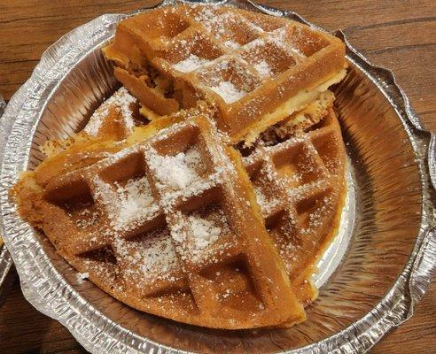 Sweet cornbread waffles