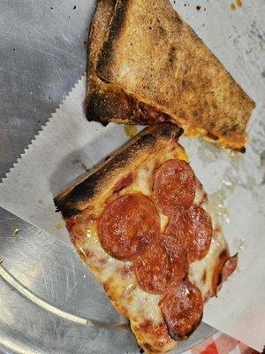 Sicilian slice with pepperoni