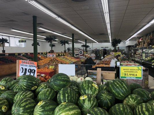 Always great to walk into a grocery store to be greeted with several aisles of fresh product.