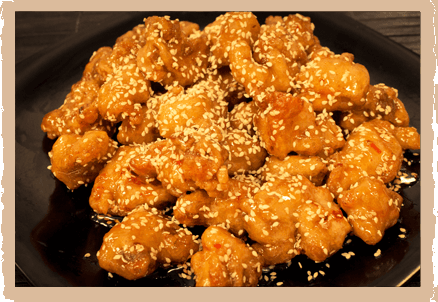 Sesame Chicken-- the best thing on the menu!!