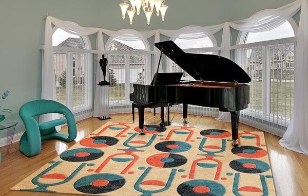 Custom Rug inspired by Vintage vinyl records