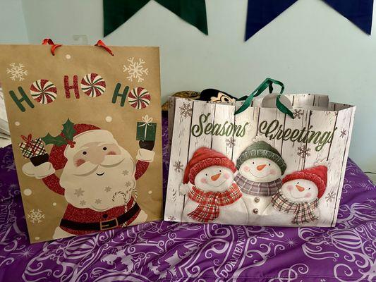 Great holiday gift bags.