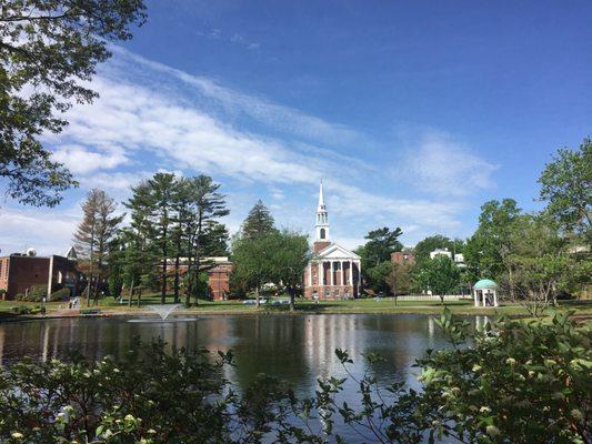 Chapel and pond