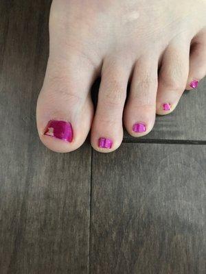 Pedi After 1 week- falling off in big flakes