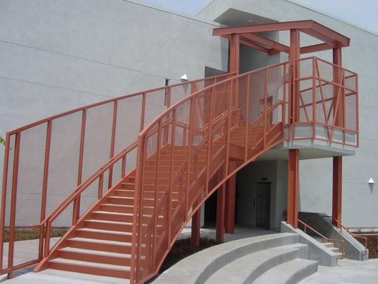 Structural steel stairs