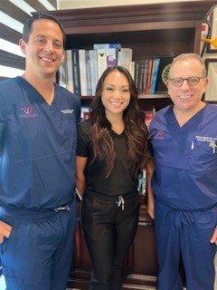 SFVVG's surgeons and PA. Dr. St. Hilaire, N. Montinola, PA and Dr. Nassoura.