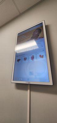 Screen monitor in patient room.