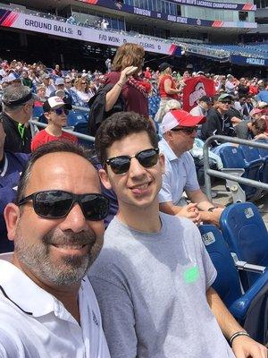 Enjoying the  NCAA LAX Semi's with my son Zach