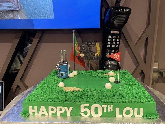 Surprise 50th Golf cake!