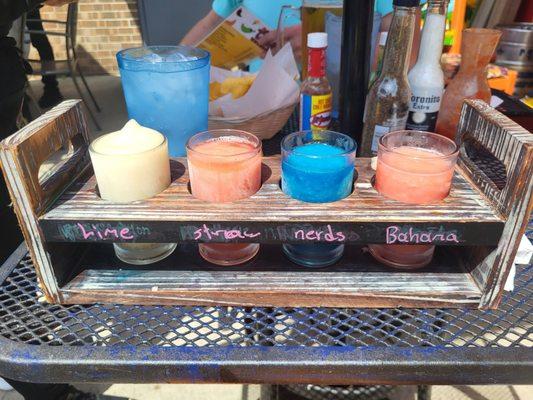 Margarita flight! Yum!