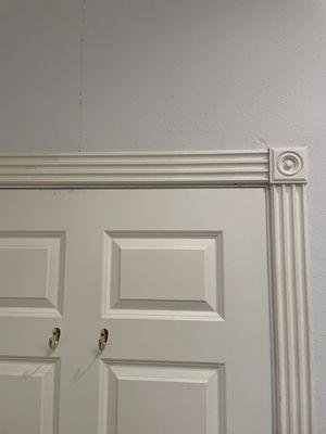 Door and door frame corrected during lift.